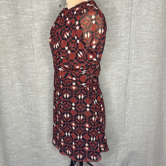 Zara Geometric Design Classy L/S Dress szL - Picture 2 of 8